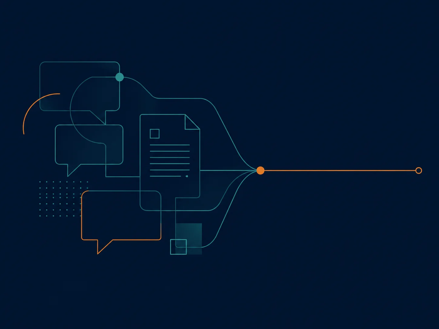 Documents and conversations converging into one clear direction
