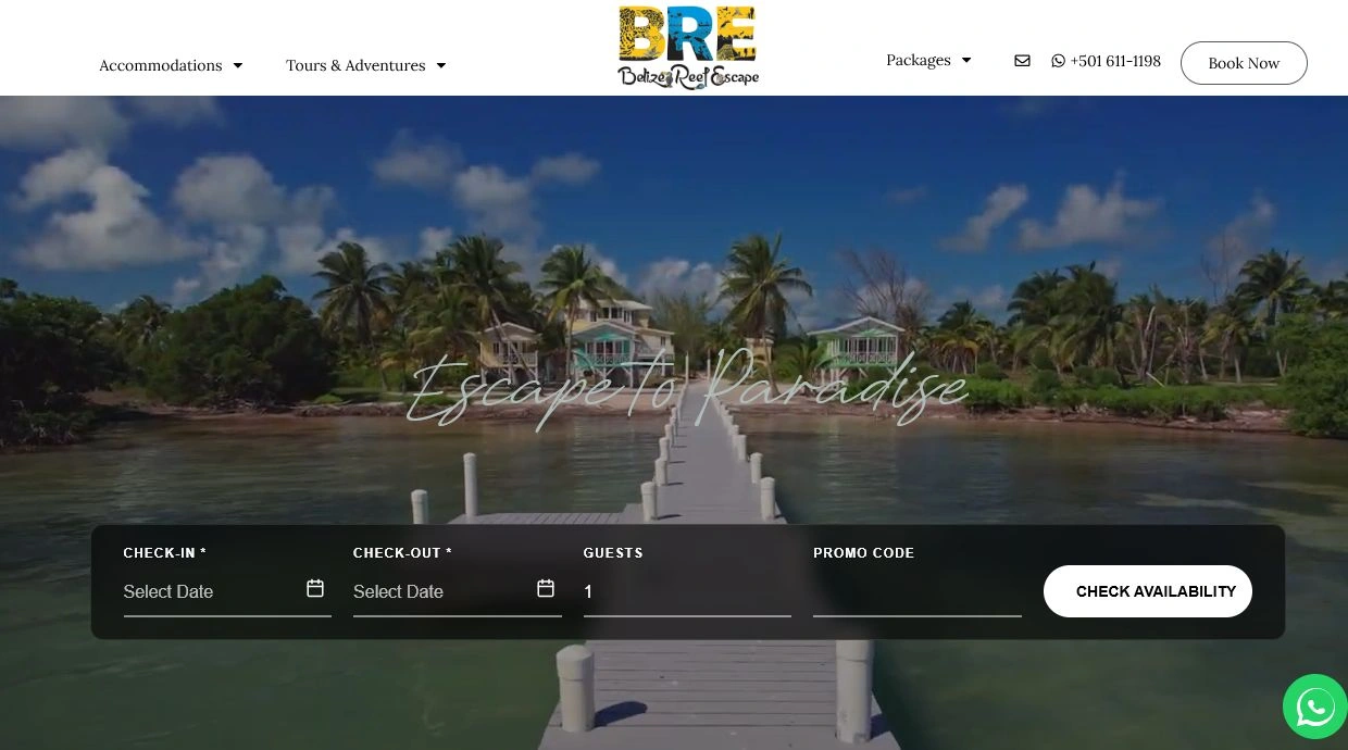 Project story presentation for Belize Reef Escape